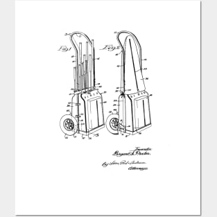 Golf Cart Vintage Patent Drawing Posters and Art